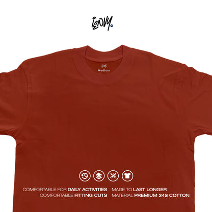 Boxy Oversize Tees - Brick