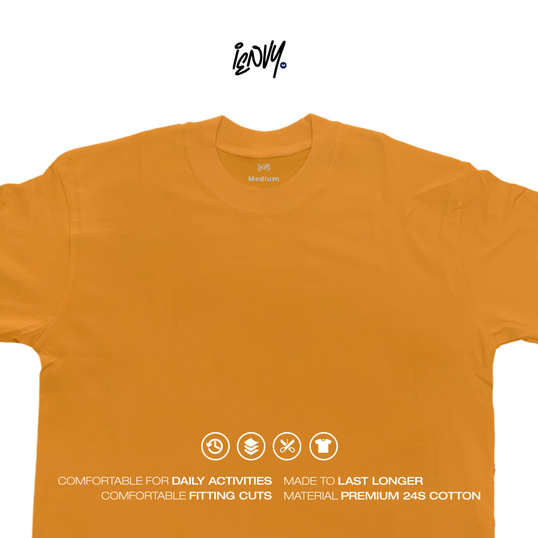 Boxy Oversize Tees - Mustard