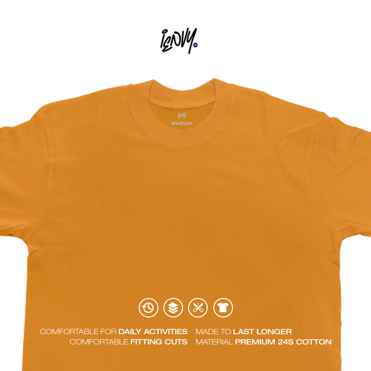 Boxy Oversize Tees - Mustard