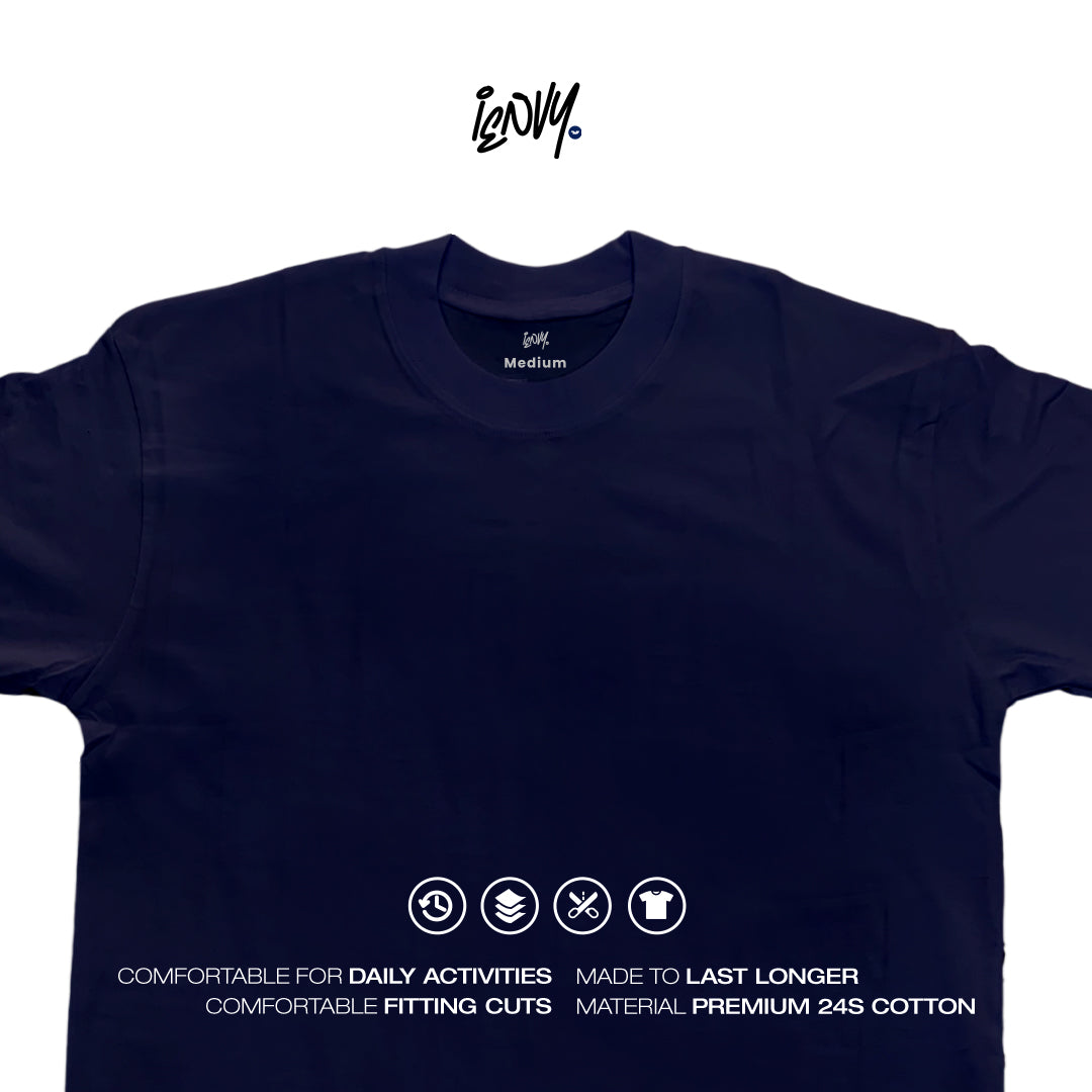 Boxy Oversize Tees - Navy