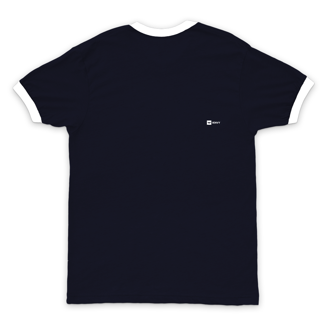 Ring Tees - Navy ring White