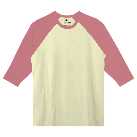Reglan 3/4 Tees - Cream Baby Pink