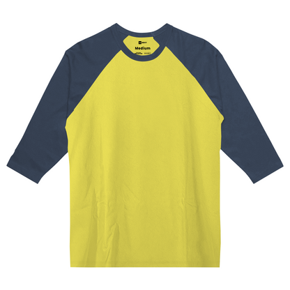 Reglan 3/4 Tees - Yellow Navy