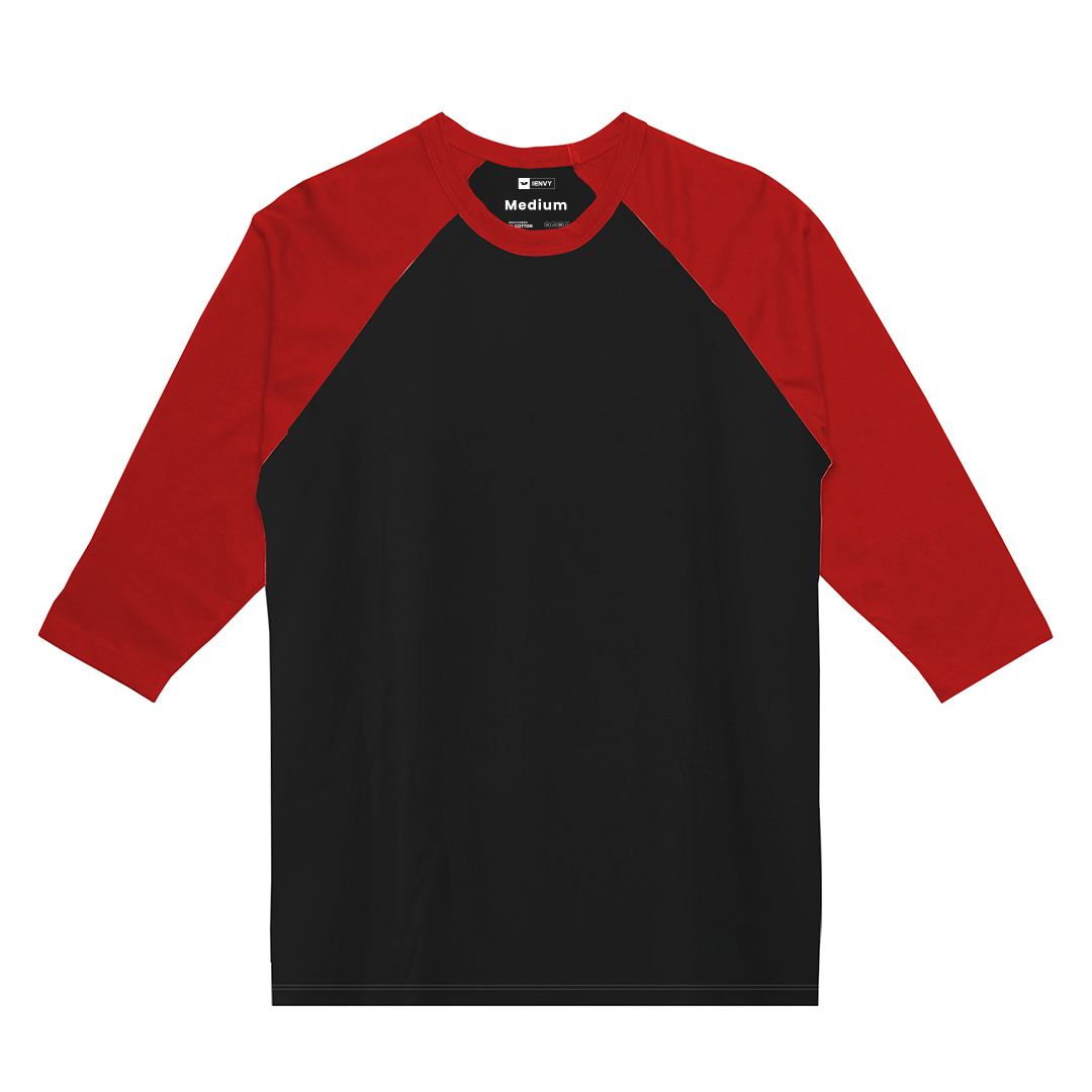 Reglan 3/4 Tees - Black Red
