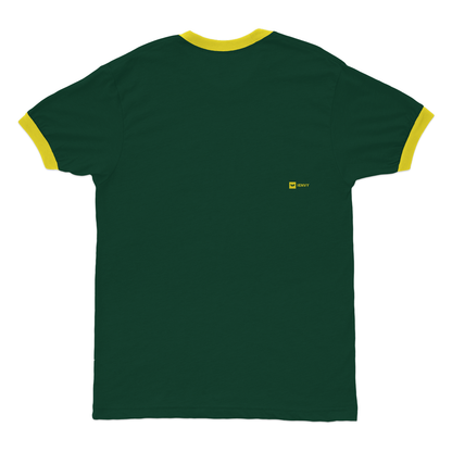 Ring Tees - Dark Green ring Yellow