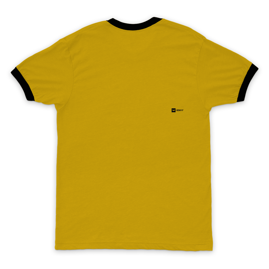 Ring Tees - Mustard ring Black