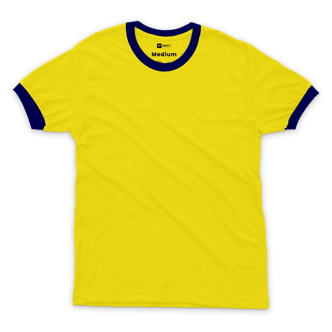 Ring Tees - Yellow ring Navy