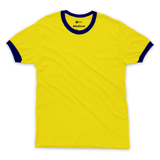 Ring Tees - Yellow ring Navy