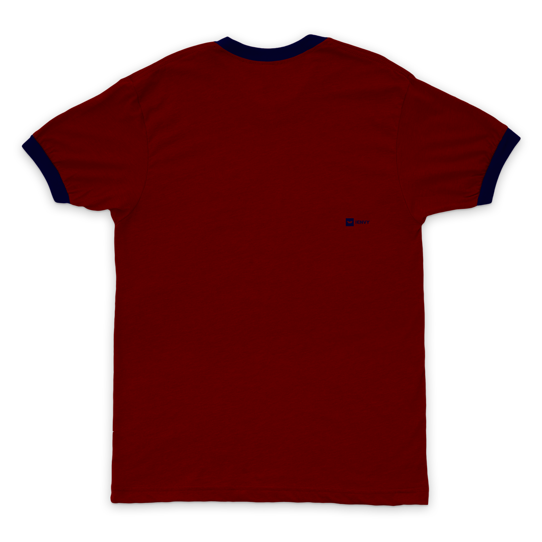 Ring Tees - Maroon ring Navy