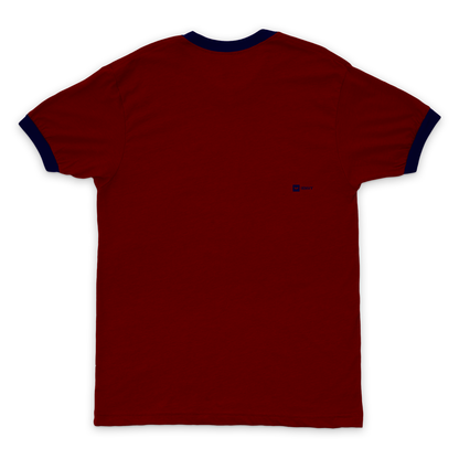 Ring Tees - Maroon ring Navy
