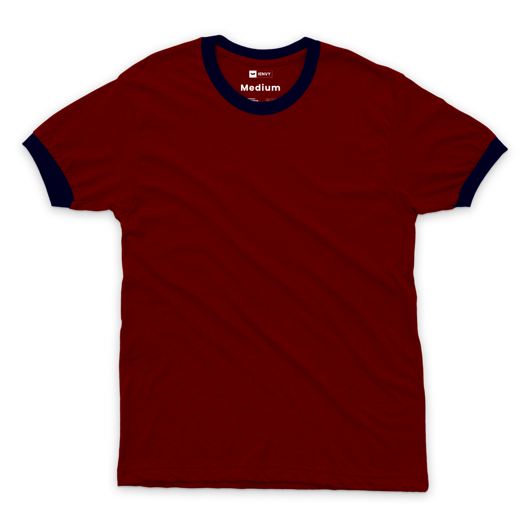 Ring Tees - Maroon ring Navy