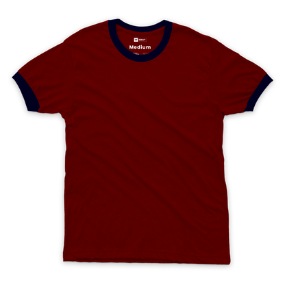 Ring Tees - Maroon ring Navy