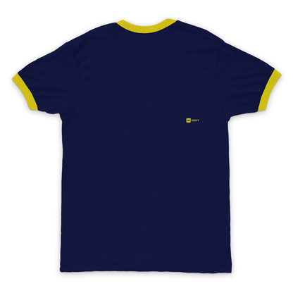 Ring Tees - Navy ring Yellow