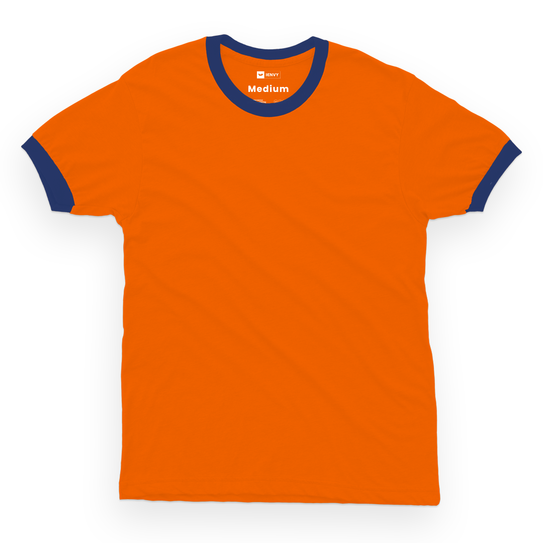 Ring Tees - Orange ring Navy