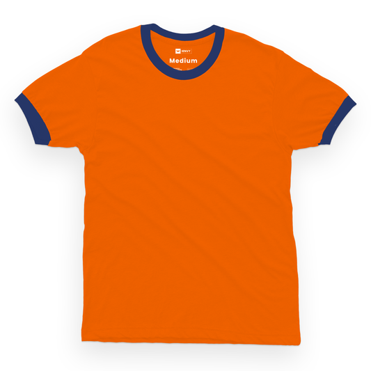 Ring Tees - Orange ring Navy