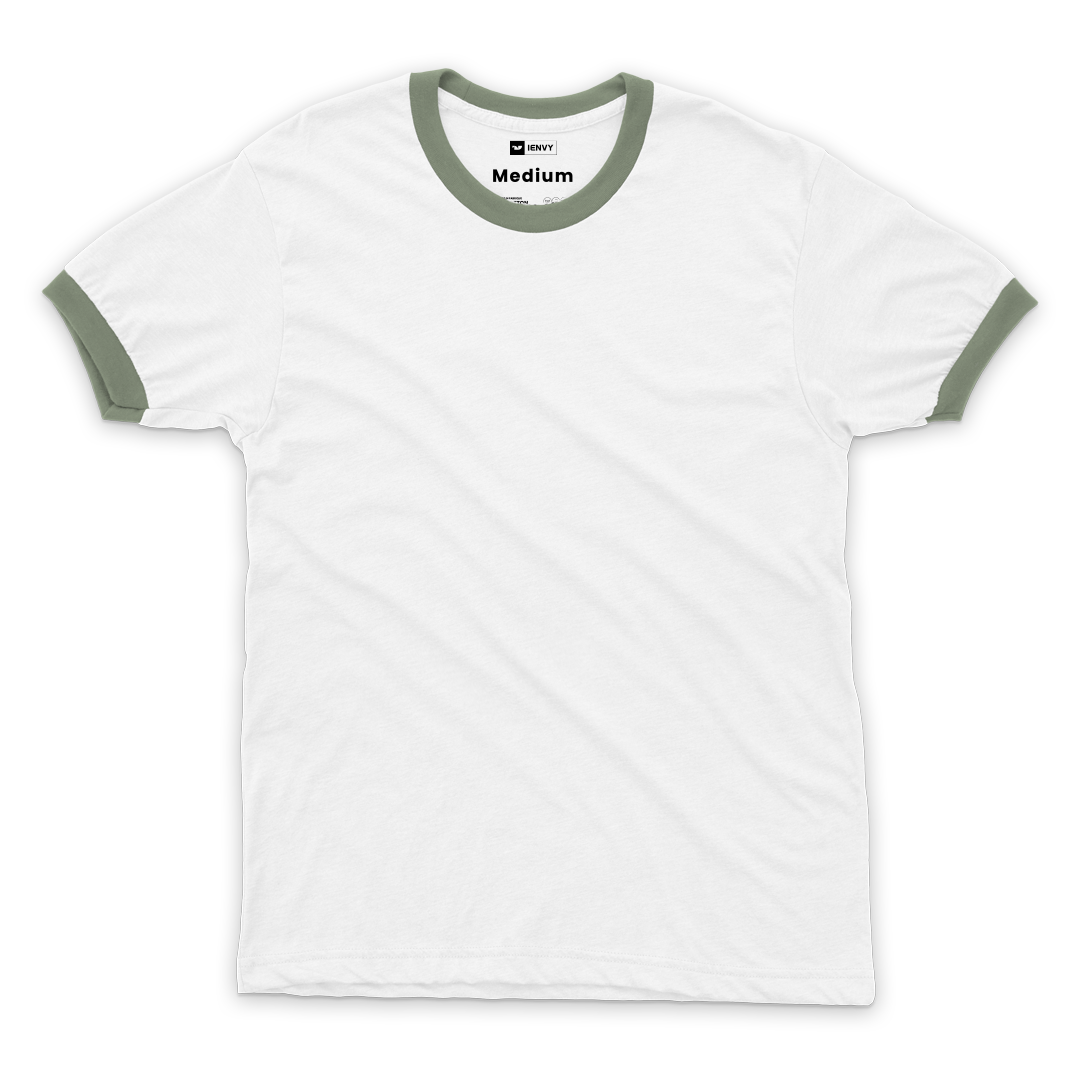 Ring Tees - White ring Sage
