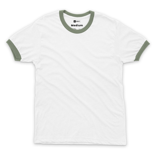 Ring Tees - White ring Sage