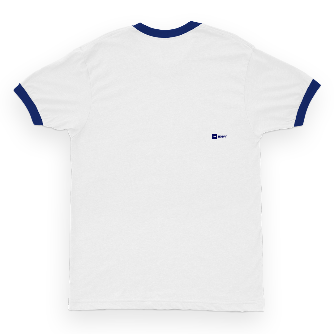 Ring Tees - White ring Navy