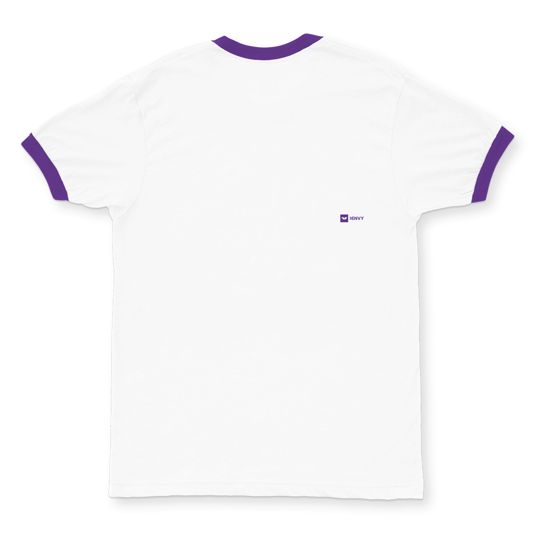 Ring Tees - White ring Purple