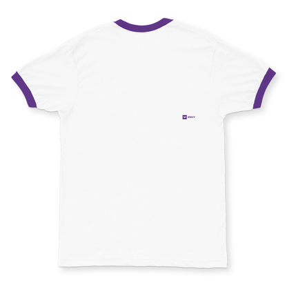 Ring Tees - White ring Purple