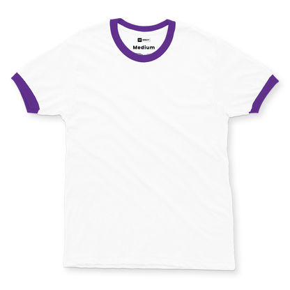 Ring Tees - White ring Purple