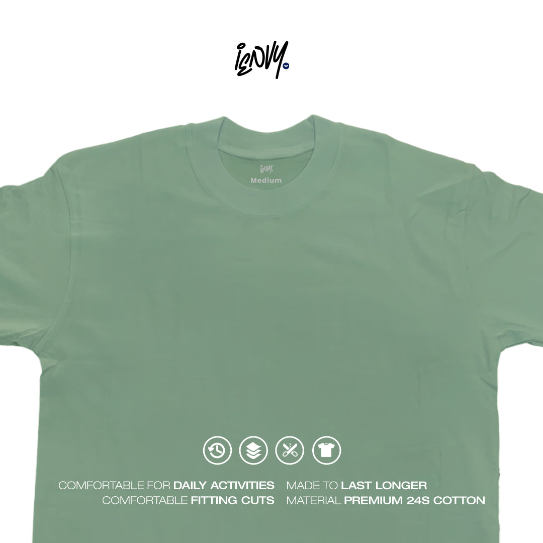 Boxy Oversize Tees - Sage