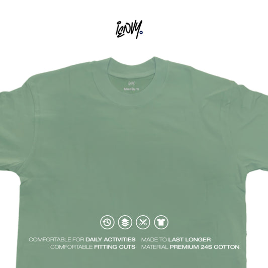 Boxy Oversize Tees - Sage