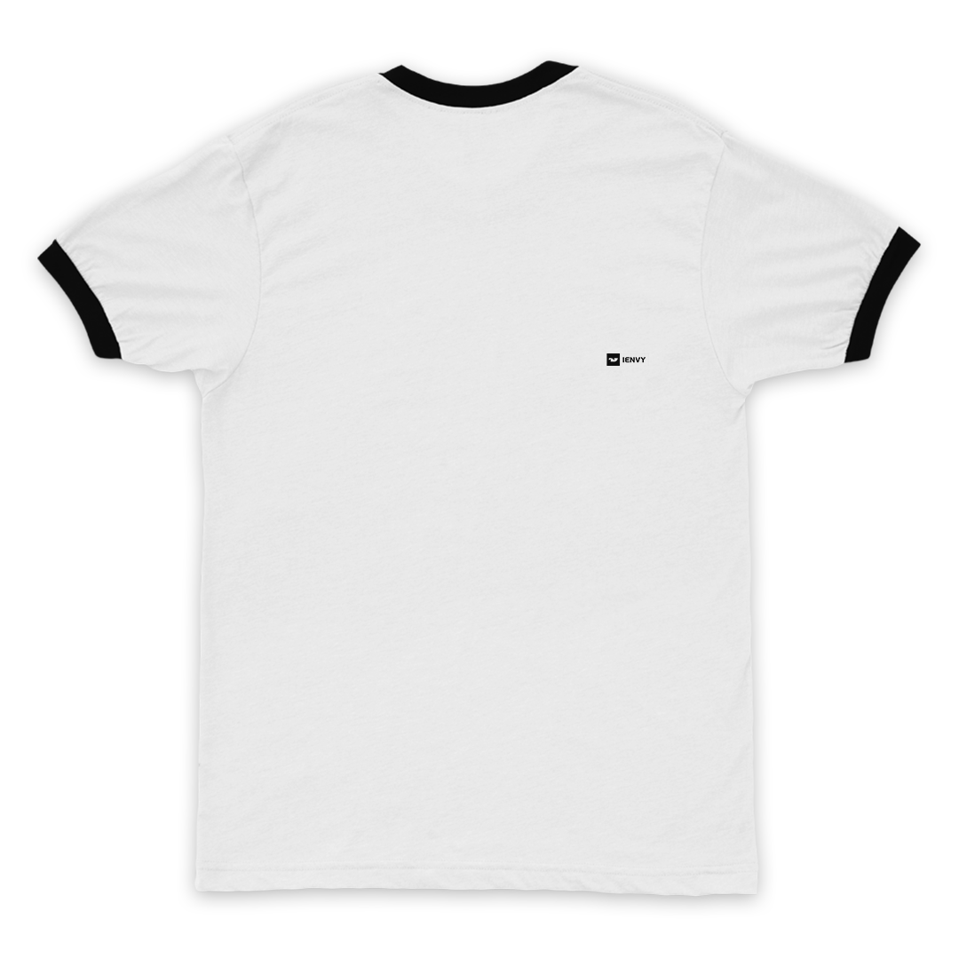 Ring Tees - White ring Black