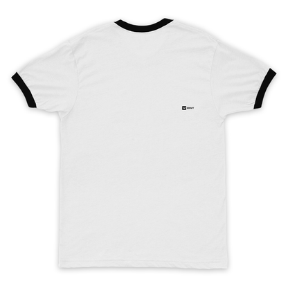 Ring Tees - White ring Black