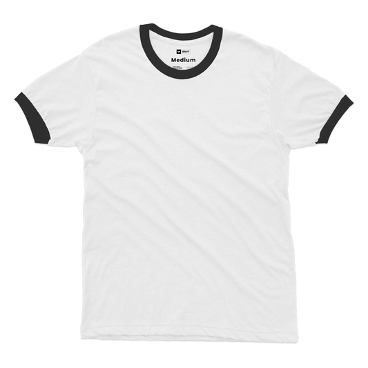 Ring Tees - White ring Black