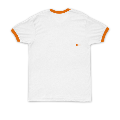 Ring Tees - White ring Orange