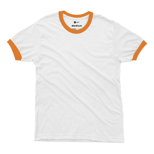 Ring Tees - White ring Orange