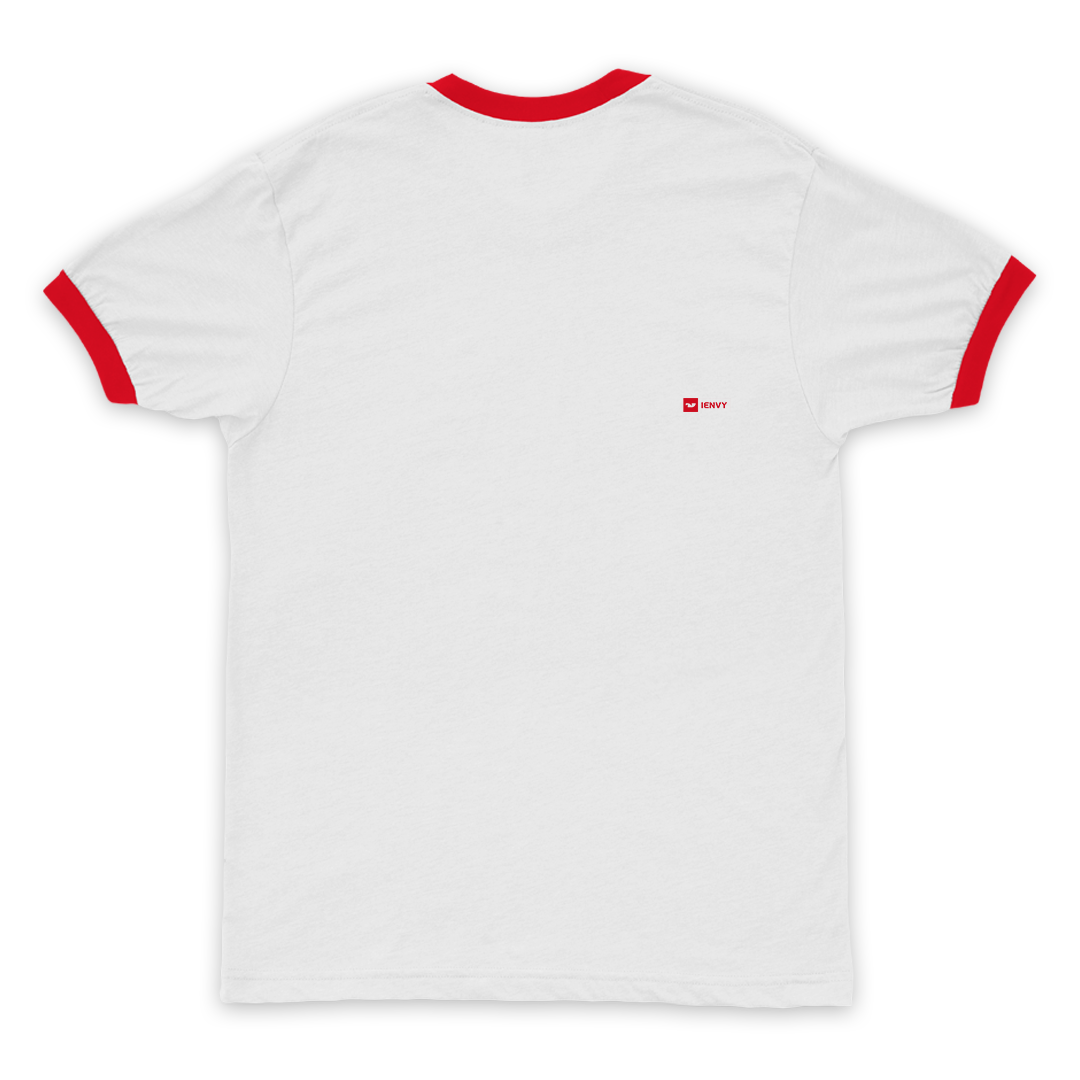 Ring Tees - White ring Red