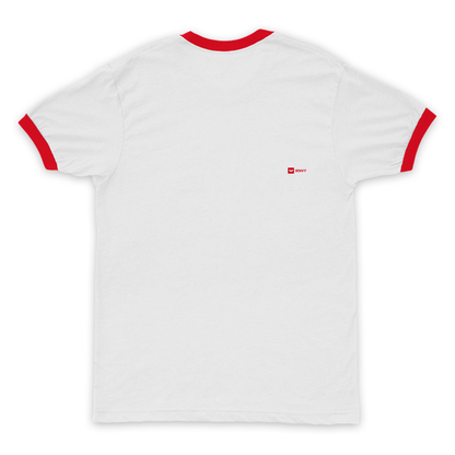 Ring Tees - White ring Red