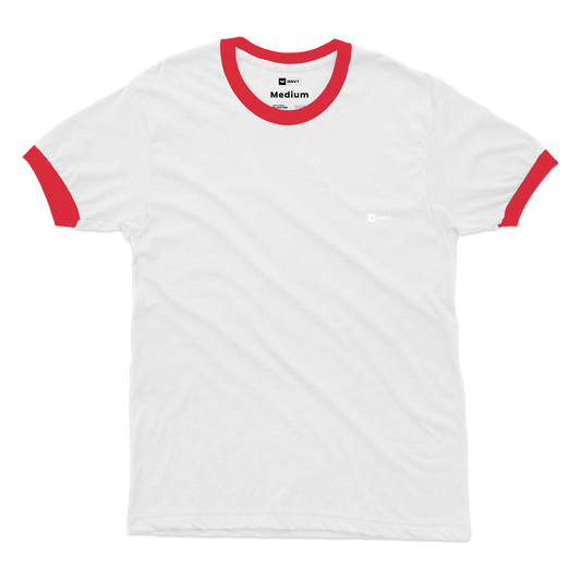 Ring Tees - White ring Red